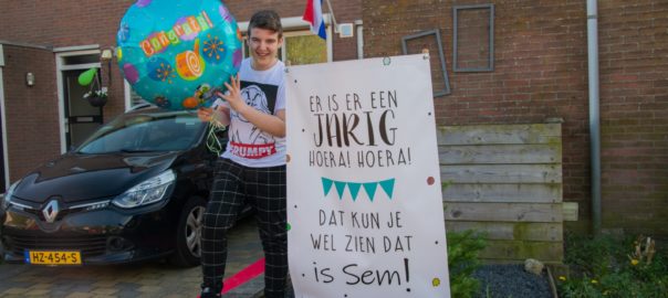 Sem is jarig in corona-tijd